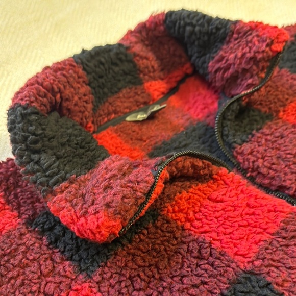 Eddie Bauer women’s fuzzy fleece sweater. Zipper collar. Size XL. Cabincore - Picture 6 of 8